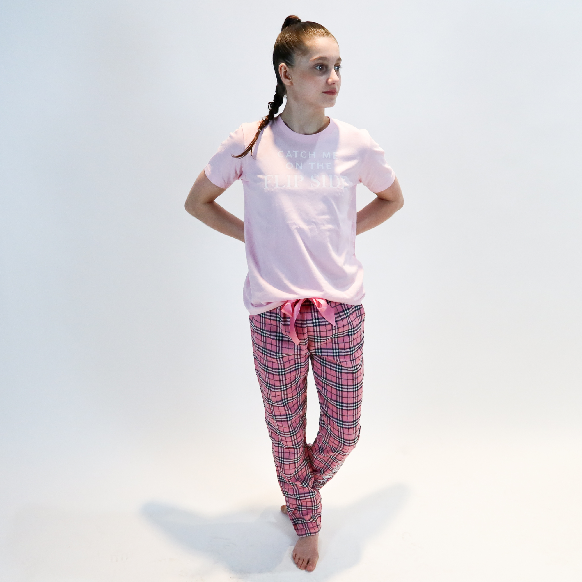 Pink Plaid GYMNAST Flannel Lounge Pants