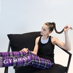 Purple Plaid GYMNAST Flannel Lounge Pants