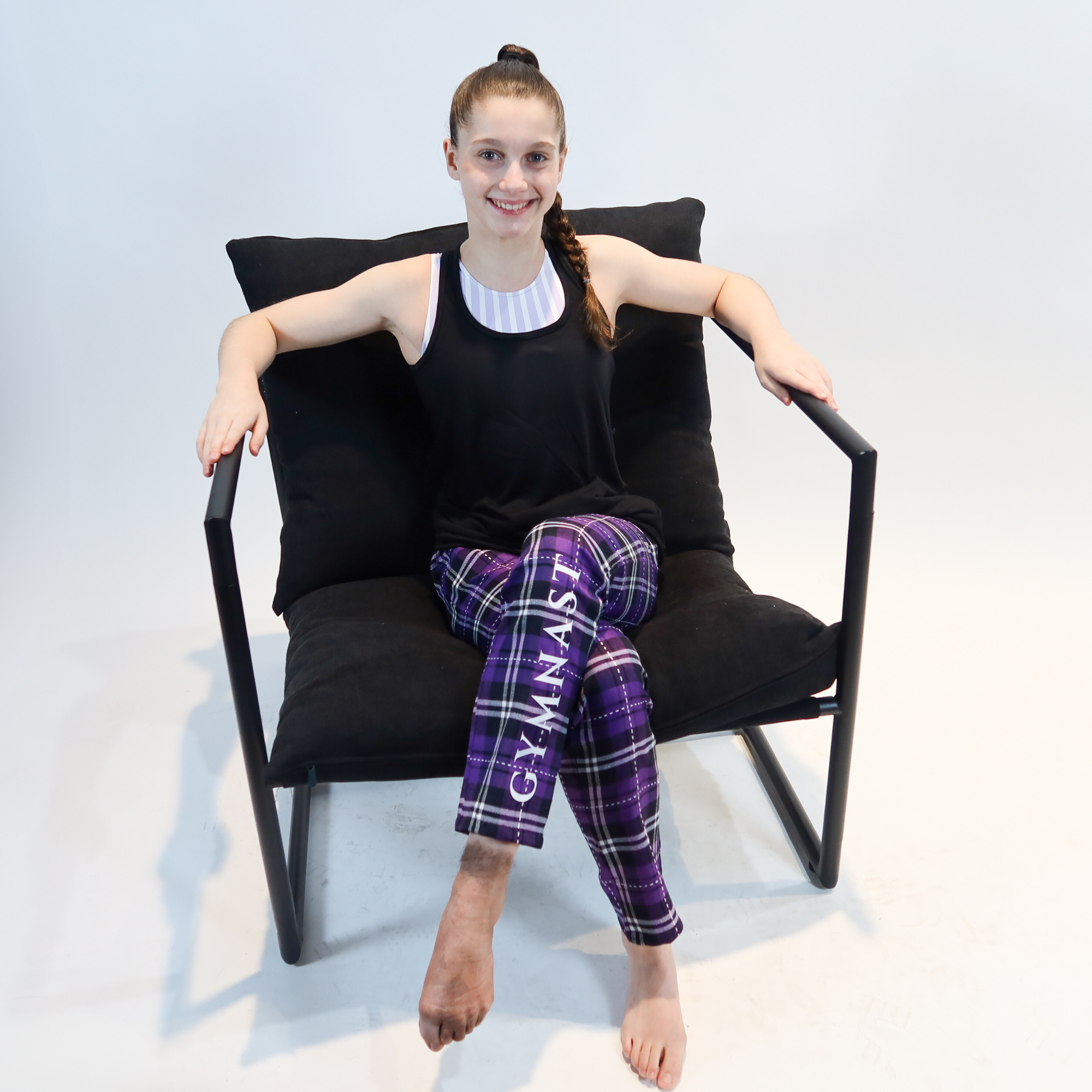 Purple Plaid GYMNAST Flannel Lounge Pants