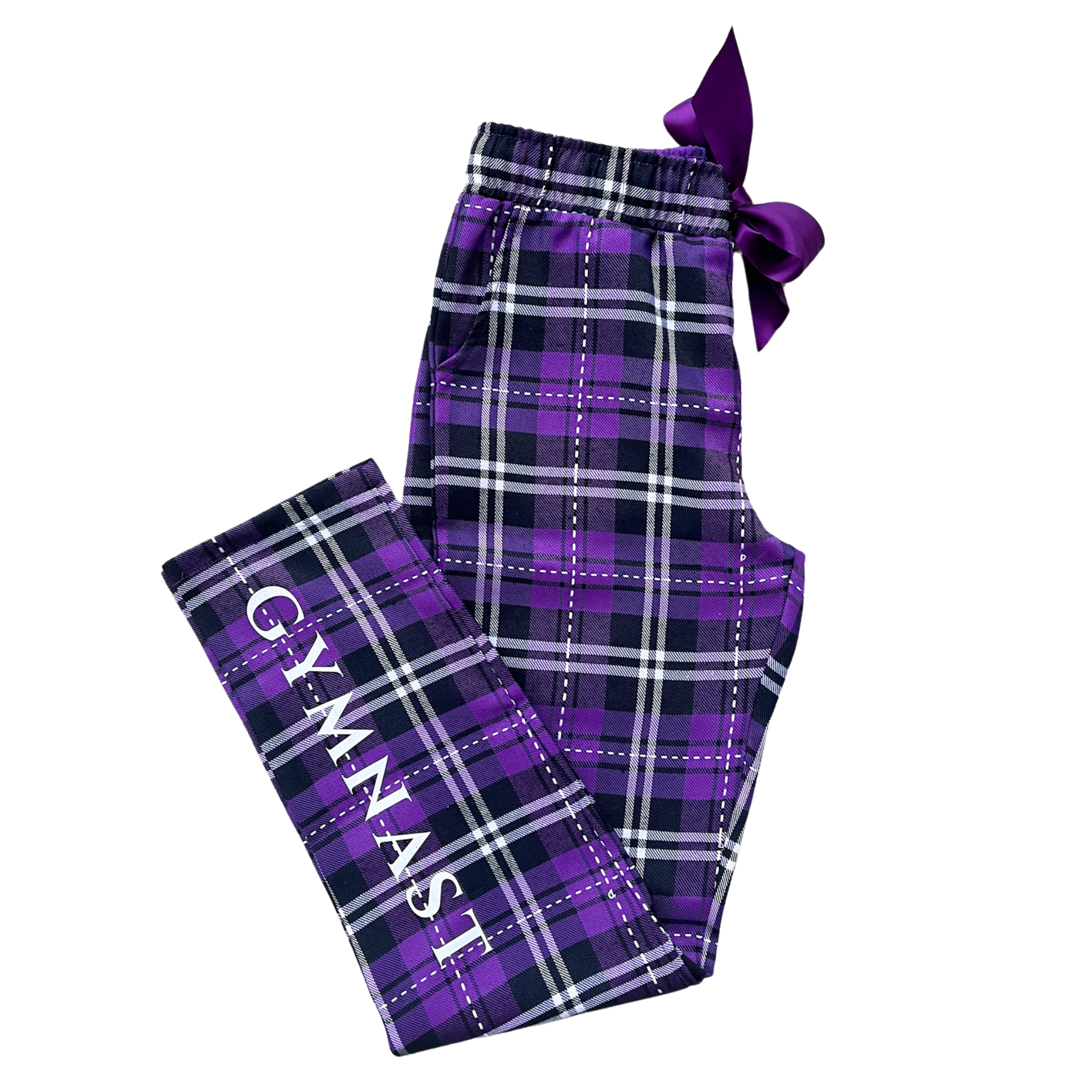 Purple Plaid GYMNAST Flannel Lounge Pants