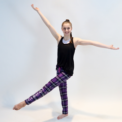 Purple Plaid GYMNAST Flannel Lounge Pants