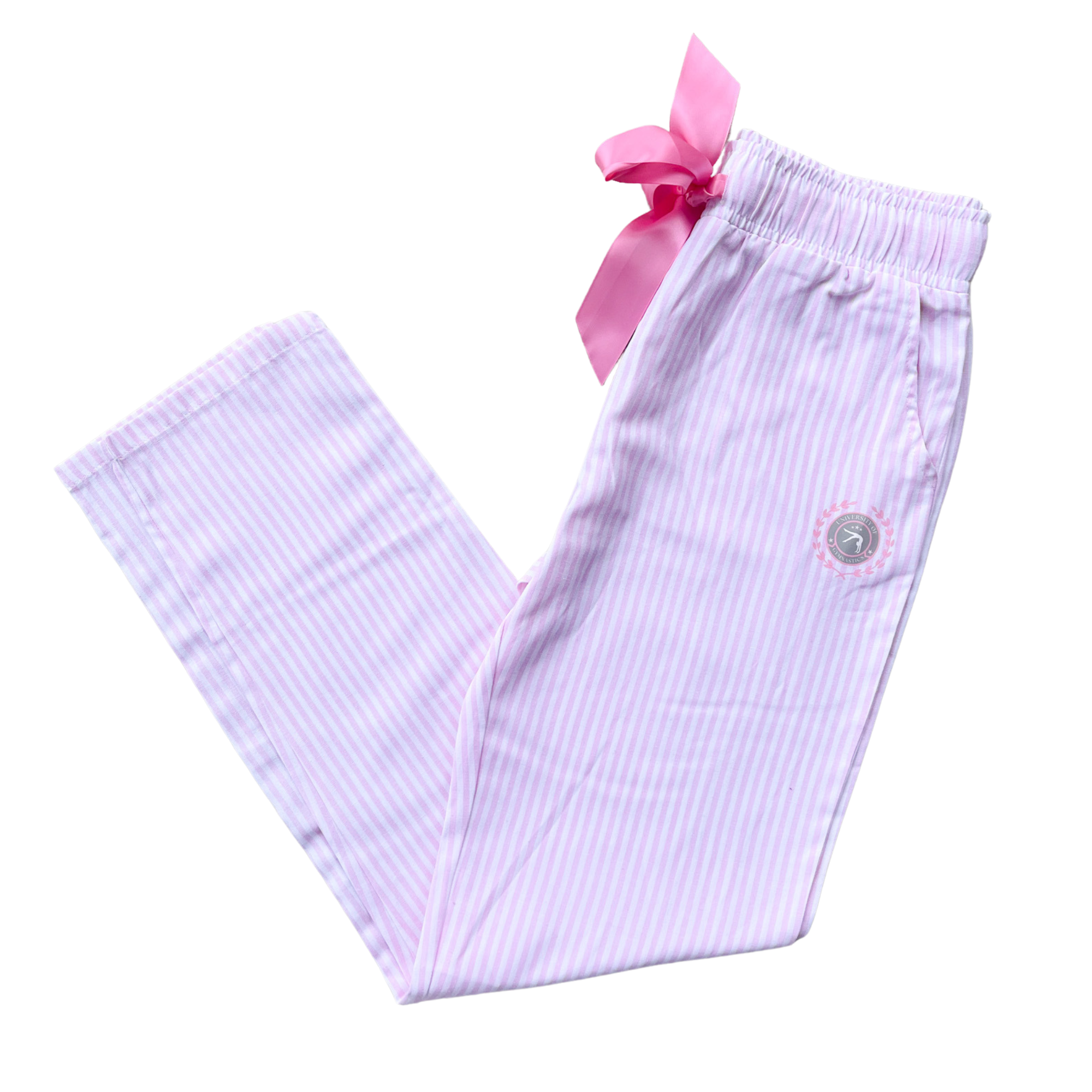 Pink & White Striped University of Gymnastics Lounge Pants